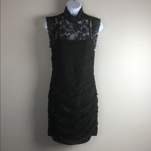 Black Lace Sleeveless Dress Size Medium